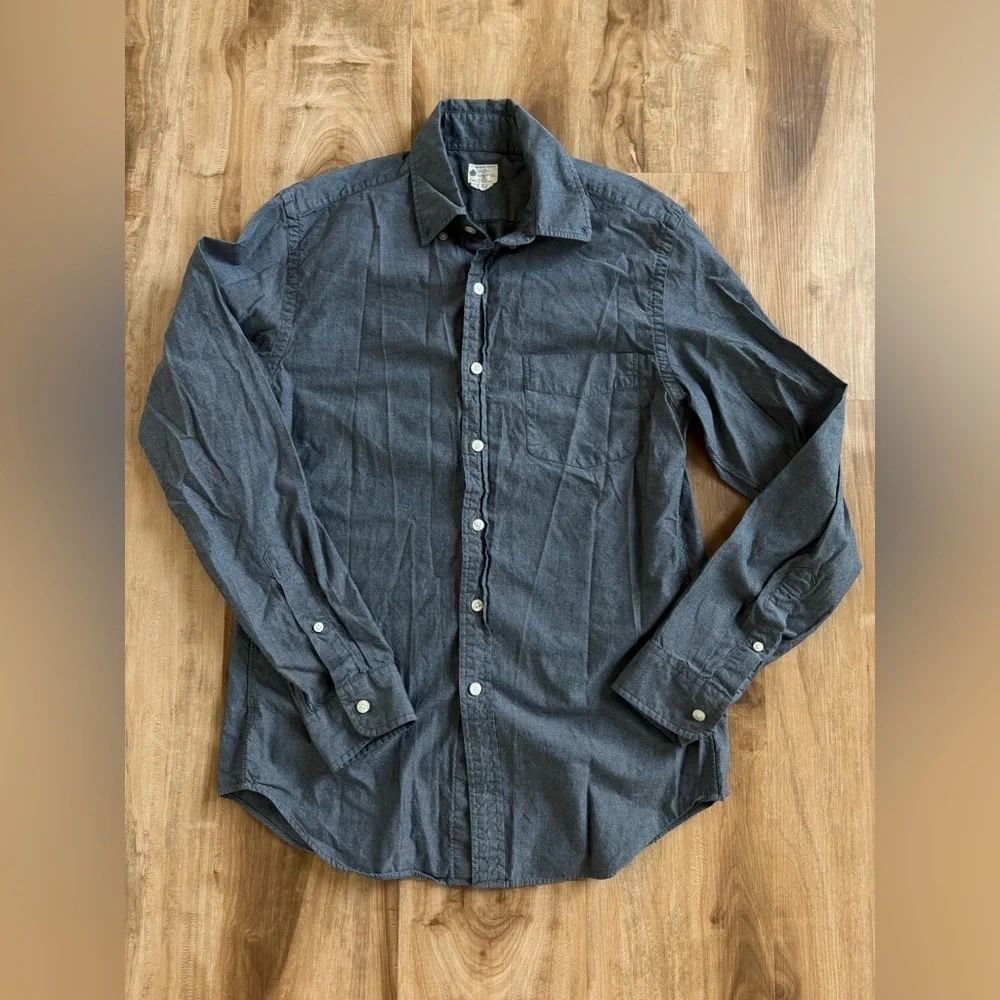 J. Crew Sunwashed Oxford Long Sleeve Button-down Shirt - Size S